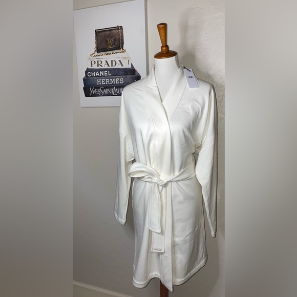 🎉HP🎉New! UGG Double Knit Brushed Fleece Braelyn Il Robe Cream Women's Size XL🤍 - Picture 3 of 16